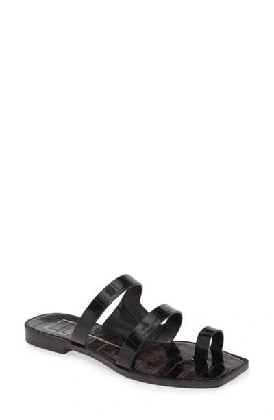 Shop Dolce Vita Isala 3 Croc Textured Slide Sandal In Black