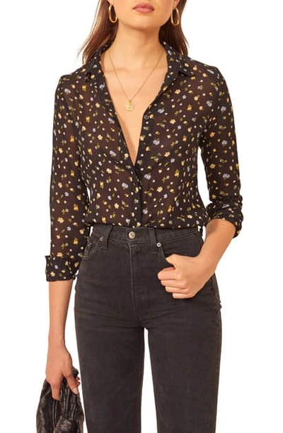 Shop Reformation Violet Blouse In Posie