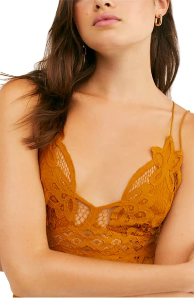 Shop Free People Intimately Fp Adella Frilled Chemise In Gold