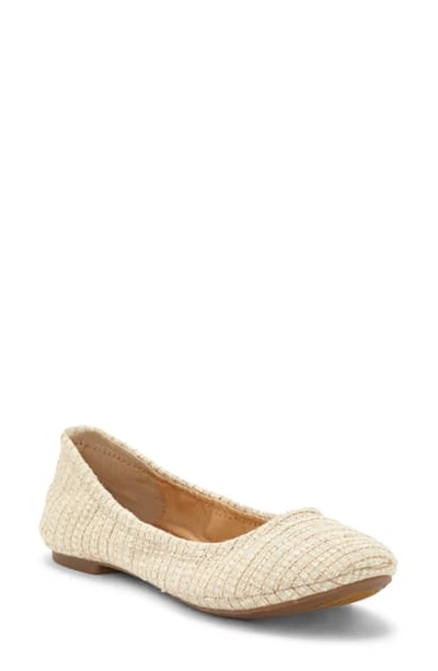Shop Lucky Brand 'emmie' Flat In Light Stone Fabric