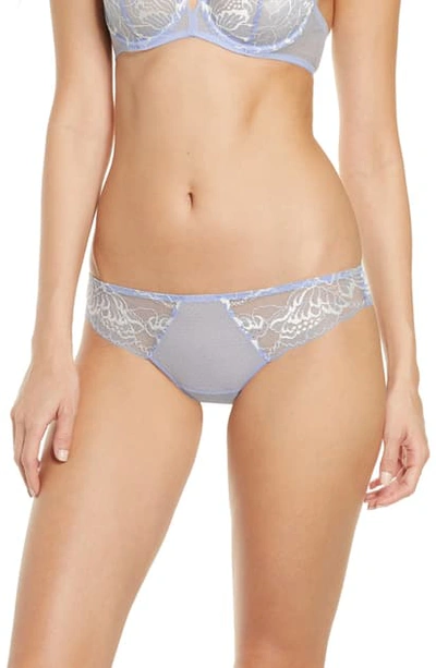 Shop Simone Perele Promesse Tanga In Powder Blue