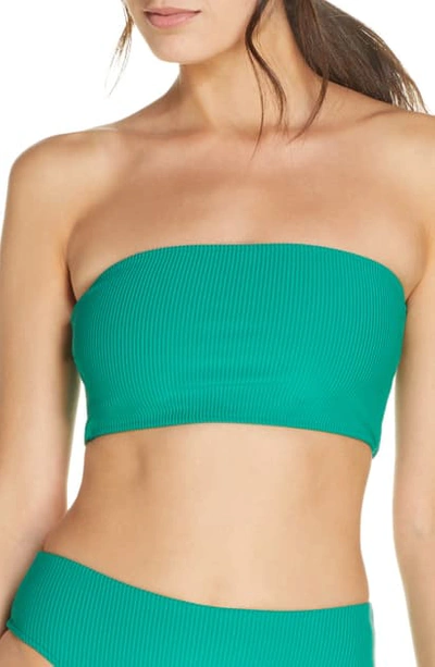Shop Frankies Bikinis Jenna Bandeau Bikini Top In Emerald