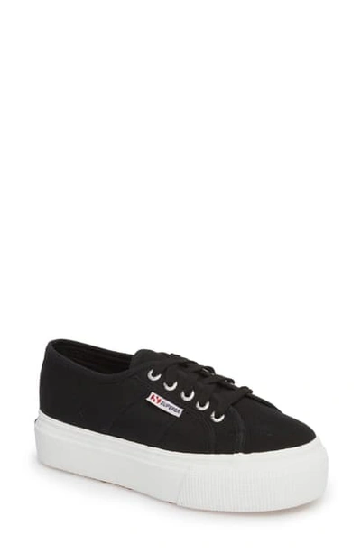 Shop Superga 'acot Linea' Sneaker In Black/ White