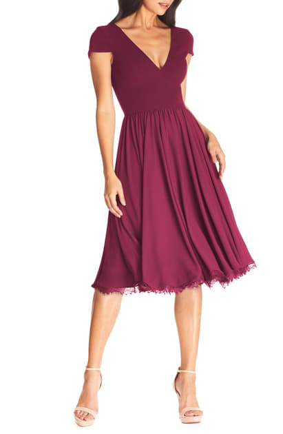 corey chiffon fit & flare dress