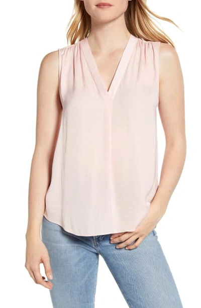 Shop Vince Camuto Rumpled Satin Blouse In Fresh Pink