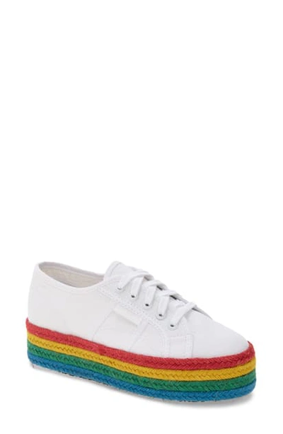 Shop Superga Cotcoloropew Espadrille Sneaker In Rainbow