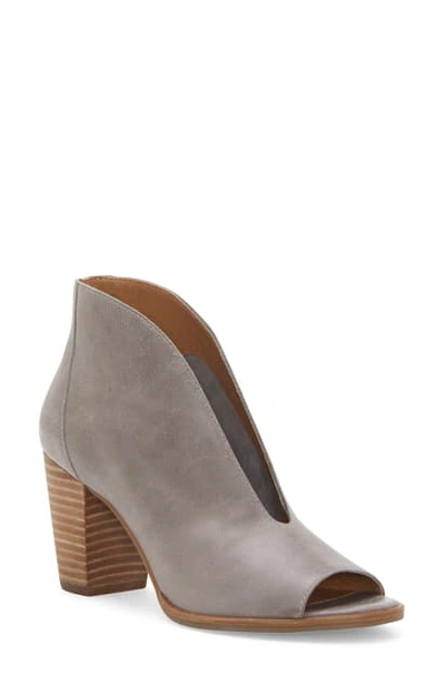 Shop Lucky Brand Joal Bootie In Titanium Leather