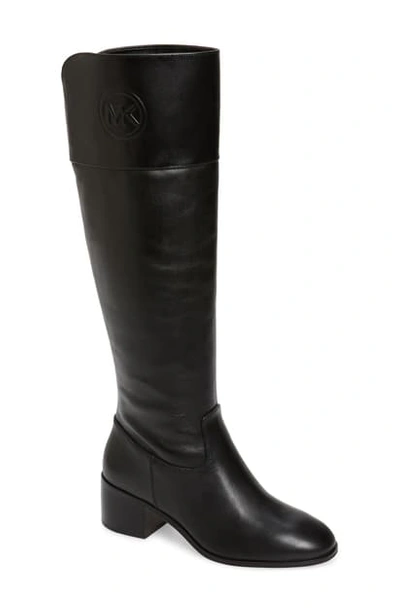 Shop Michael Michael Kors Dylyn Boot In Black Vachetta Leather