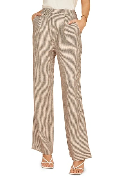 Shop Reformation Cello Wide Leg Linen Pants In Vineyard