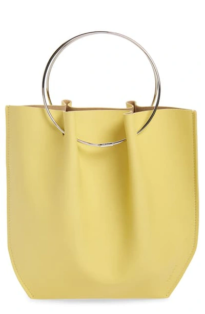 Shop The Row Flat Micro Circle Leather Bag In Sherbet