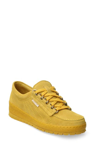 Shop Mephisto Lady Low Top Sneaker In Yellow Velour Suede