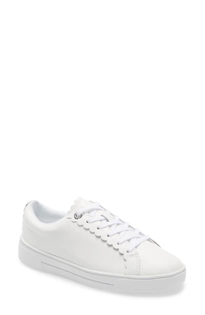Shop Ted Baker Tillys Platform Sneaker In White Leather
