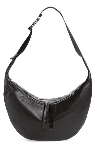 Shop Rag & Bone Riser Leather Hobo In Black