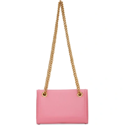 Shop Dolce & Gabbana Pink Mini Devotion Chain Wallet Bag