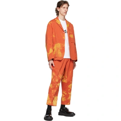 Shop Etudes Studio Etudes Orange Miles Bleached Cargo Pants