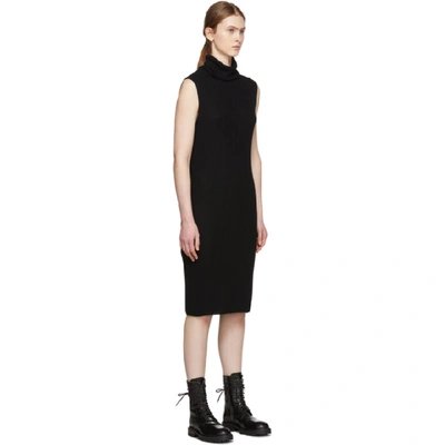 Shop Yohji Yamamoto Black Turtleneck Dress In 3 Black