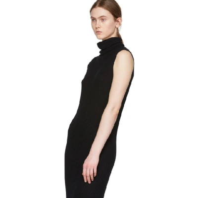 Shop Yohji Yamamoto Black Turtleneck Dress In 3 Black