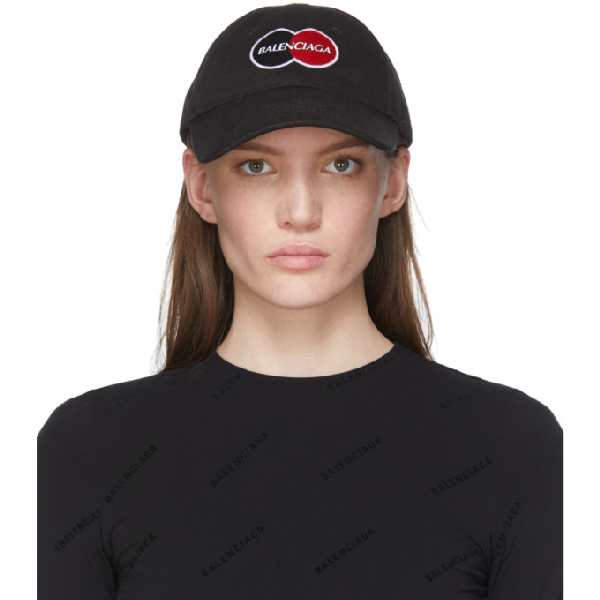 balenciaga black logo cap