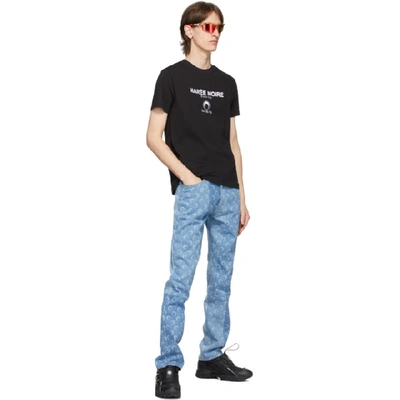 Shop Marine Serre Ssense Exclusive Blue Allover Moon Jeans