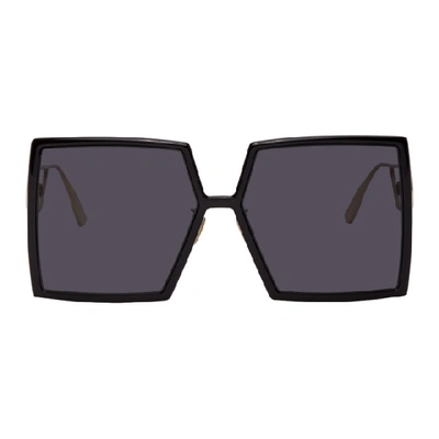 Shop Dior Black 30montaigne2 Sunglasses