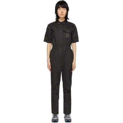 Black One-piece Work Jumpsuit