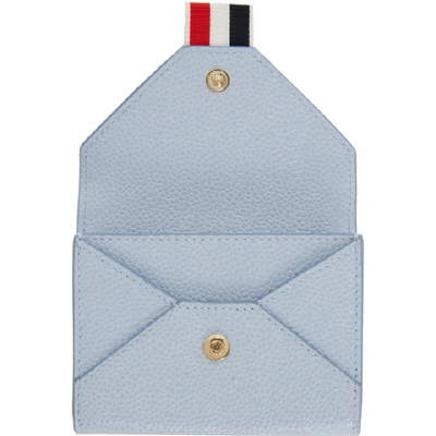 Shop Thom Browne Blue Envelope Card Holder In 475 Lt. Blu