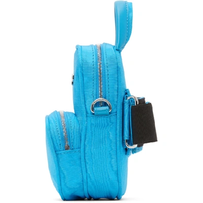 Shop Marine Serre Blue Mini Pocket Bag In 10 Blue