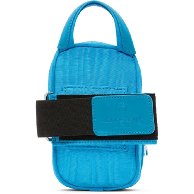 Shop Marine Serre Blue Mini Pocket Bag In 10 Blue