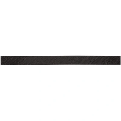 Shop Givenchy Black Embossed Gv3 Belt In 001 Black