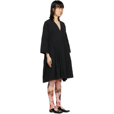 Shop Henrik Vibskov Black Pleated Skirt Dress In 907/999 Bla