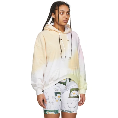 Shop Collina Strada Multicolor Rounded Hem Hoodie In Sunsetwater
