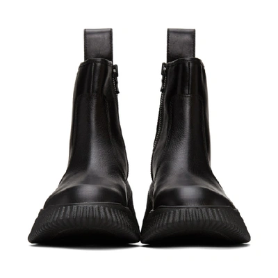Shop Julius Black Leather Zip-up Boots