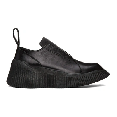 Shop Julius Black Leather Platform Loafers