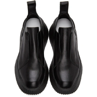 Shop Julius Black Leather Platform Loafers