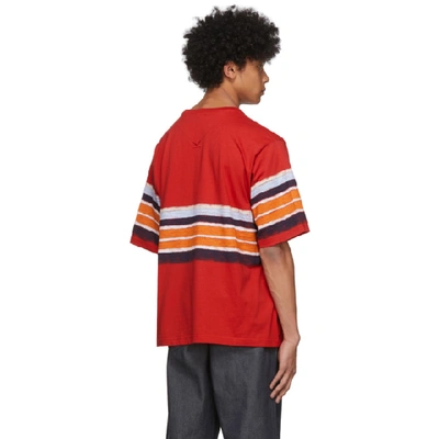 Shop Kenzo Red Striped T-shirt In 21 Med Red