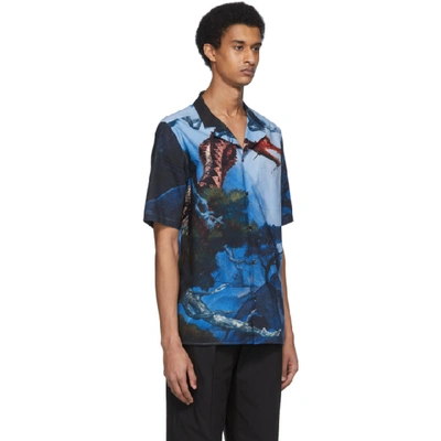 Shop Valentino Multicolor Dragon Garden Short Sleeve Shirt In St. Dragons Garden