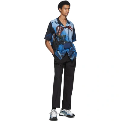 Shop Valentino Multicolor Dragon Garden Short Sleeve Shirt In St. Dragons Garden