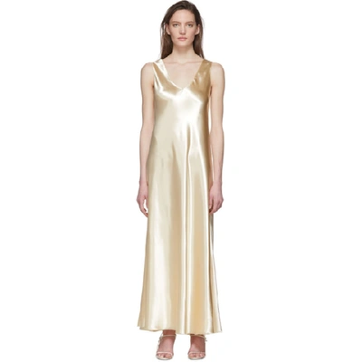 Shop The Row Off-white Satin Natasha Dress In Van Vanilla