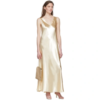 Shop The Row Off-white Satin Natasha Dress In Van Vanilla