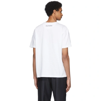 Shop Valentino White Blind Owl T-shirt In 85m Bianco