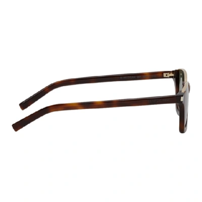 Shop Saint Laurent Tortoiseshell Sl 365 Dylan Sunglasses In 001 Havana