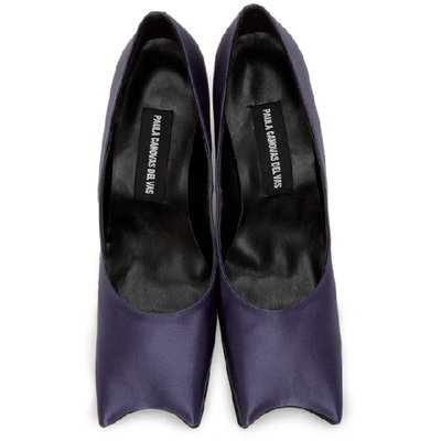 PAULA CANOVAS DEL VAS 紫色 DIABLO PUMPS 中跟鞋