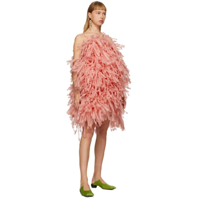 Shop Paula Canovas Del Vas Pink Organza Churro Dress
