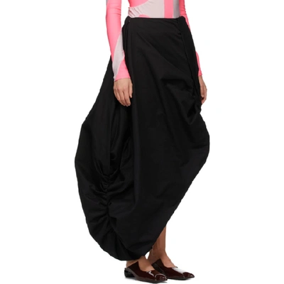 Shop Paula Canovas Del Vas Black Organic Denim Castana Skirt
