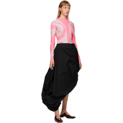 Shop Paula Canovas Del Vas Black Organic Denim Castana Skirt