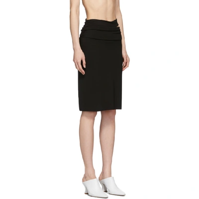 Shop Helmut Lang Black Jersey Skirt In Onyx
