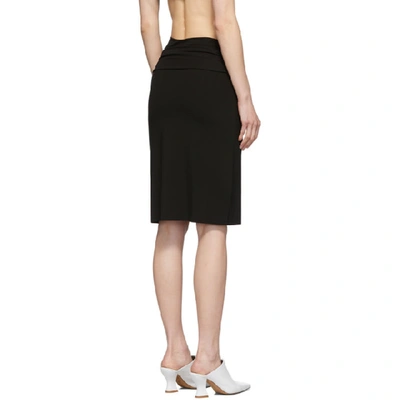 Shop Helmut Lang Black Jersey Skirt In Onyx