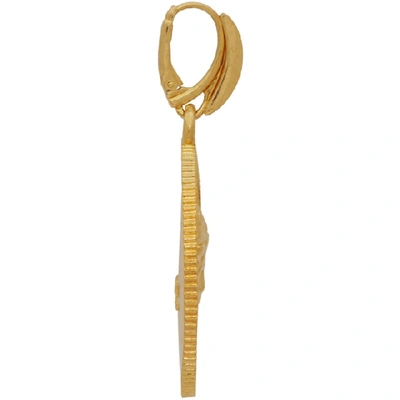 Shop Versace Gold Medusa Pendant Earrings In K0t Gold
