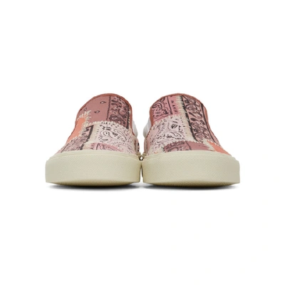 Shop Amiri Pink Bandana Reconstruction Slip-on Sneakers In Cor