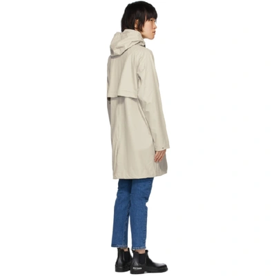 Shop Stutterheim Off-white Ekeby Lightweight Long Raincoat In 7006 Ltsand